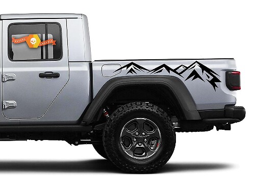 Jeep Gladiator 2 Side JT Large Mountain RangeSticker sticker sticker sticker fabriek stijl lichaam vinyl grafische strepen Kit 2018-2021
