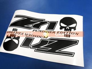 Paar Z71 Punisher Edition 4X4 Off Road Vinyl Carbon Stickers Decals truck Silverado Chevrolet

