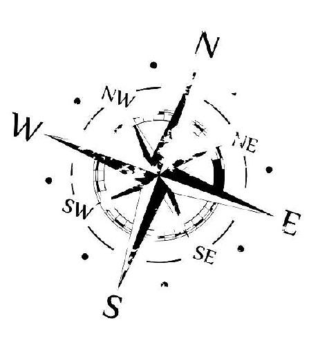 Kompas Krasjes Motorkap Zwart Viniel Sticker Decal