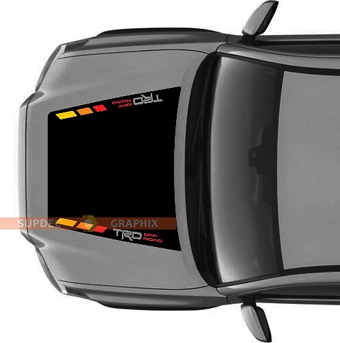 Retro Stijl TRD Off Road Motorkap Vinyl Decal voor Toyota Tacoma 2016-2020