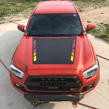 Vintage strepen TRD 4x4 PRO Sport Off Road GEEN SCOOP! Hood Vinyl Stickers Sticker geschikt voor Toyota Tacoma 2016 - 2021 modellen
 2