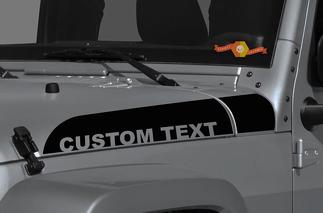 Paar Jeep Wrangler Gladiator JT JL JLU Rubicon Hood Custom Text Spear Vinyl Decal Graphic kit voor 2018-2021
