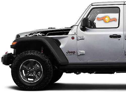 Mountain Hood Zijstrepen Vinyl Decal Set voor Jeep Wrangler & Gladiator