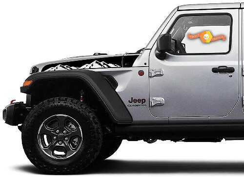 Mountain Hood Stripes Vinyl Sticker Set voor Jeep Wrangler & Gladiator