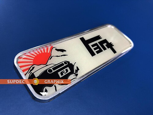 TEQ FJ Cruiser Rising Sun Aluminium 3D Bol Zijembleem