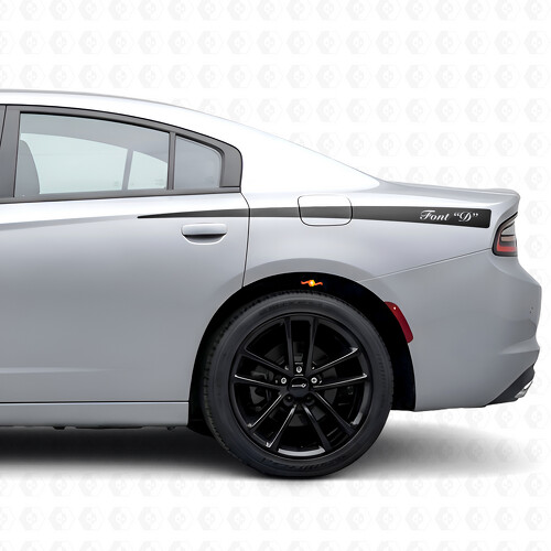Custom Strepen Bedside Vinyl Decal Sticker voor Dodge Charger 2015-2026