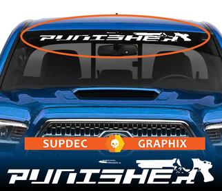 Punisher bullet Window Windshield Banner Decal Sticker van SupDec Graphix
