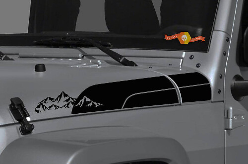Mountains Capote Zijvinyl Decal Kit voor Jeep Wrangler Gladiator