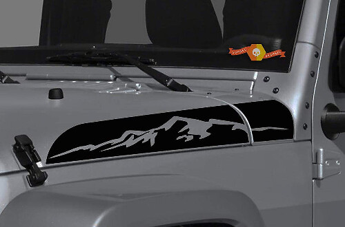 Mountain Range Kap Vinyl Decal Set voor Jeep Wrangler & Gladiator