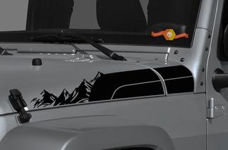 Nieuwe Jeep Wrangler Gladiator JT JL JLU Rubicon Hood Forest Mountain Vinyl Decal Graphic kit voor 2018 2021
