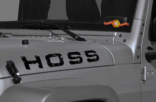 HOSS Vintage motorkap vinylsticker set voor Jeep Wrangler & Gladiator