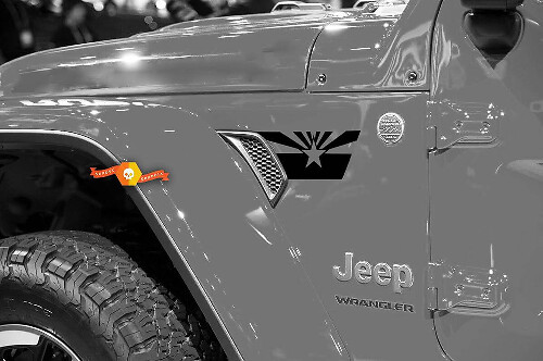 Arizona vlag spatbord ventilatieaccent vinyl sticker decal voor Jeep Wrangler JLU