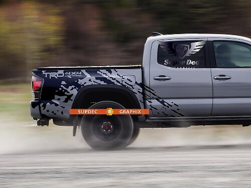 Modderspat TRD 4x4 Zijde Bed Vinyl Decal Sticker voor Toyota Tacoma 2013-2020