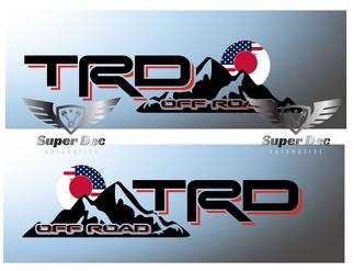 TRD Off Road US vs Japan Flag Style sticker sticker geschikt voor Tacoma Tundra FJ Cruiser 4Runner
