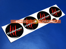 Raptor SVT Style Red Claw Custom TXT 60mm Domed Set — Vinylsticker (wielnaaf)_3