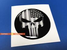 USA Punisher Fuel Door Insert embleem koepelvormige sticker sticker voor Dodge Challenger
 3