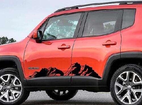 Jeep Renegade Nieuwe Decals voor Rocker panel Bergen Vinyl Sticker
