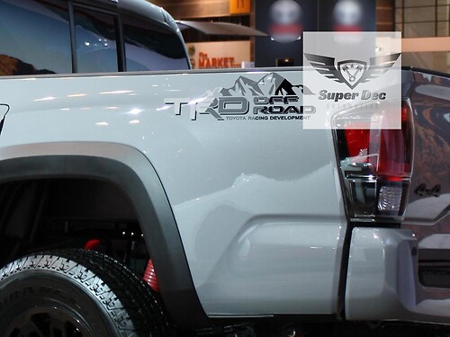 TRD Off Road Monochrome Stijl Bedside Vinyl Decal Sticker voor Toyota Tacoma