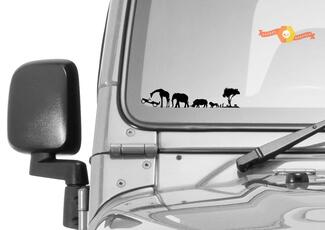 Afrikaanse Safari Windscherm Jeep Corner Chaser Sticker
