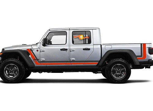 Scrambler -stijl zijstrepen stickers voor Jeep Gladiator
