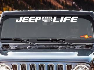 Jeep Wrangler Jeep Life voorruit banner vinyl sticker
