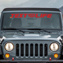Aangepaste Tekst Life Voorruitbanner Vinyl Sticker Decal voor Jeep Wrangler 2