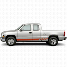 Ruitvormige Bliksem Deur- & Rocker Panel Vinyl Strepen voor Chevrolet Silverado 1500 GMT800 1999-2007_4