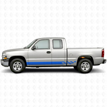 Ruitvormige Bliksem Deur- & Rocker Panel Vinyl Strepen voor Chevrolet Silverado 1500 GMT800 1999-2007_5