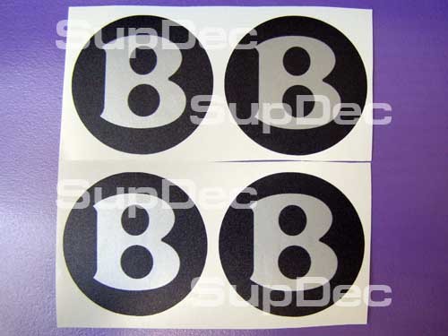 bentley zwart zilver 4 center cap emblemen logo B
