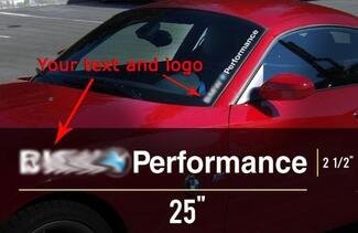 Uw tekst en logo BMW Performance M3 M5 E34 E36 E39 E46 E60 E70 E90 Voorruitsticker sticker logo 25