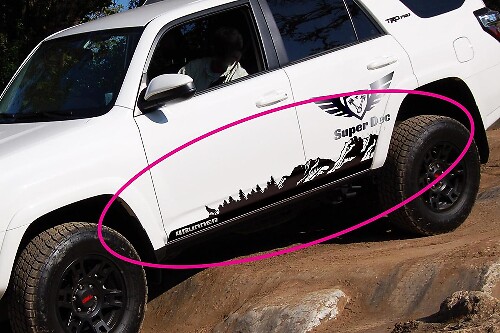 Bergen Bomen en Wolf Zij Vinyl Decal Sticker voor Toyota 4Runner