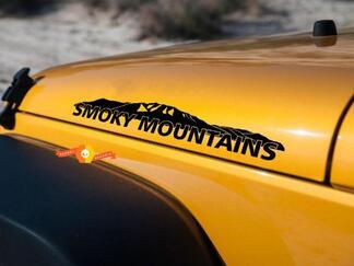 Smoky Mountains New Mountains Window Decals voor Hood Jeep Wrangler Rubicon Renegade Vinyl Sticker
