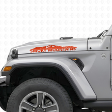 Smoky Mountains motorkap vinyl decal sticker voor Jeep Wrangler_4