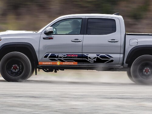 TRD 4x4 Punisher Rocker Panel Vinylsticker voor Toyota Tacoma 2016-2019