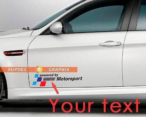 2 aangedreven door tekst Motorsport vinyl stickers stickers voor BMW M3 M5 M6 e36 e46 e92 e60 f10 f15 f16 f30 g05 g20
