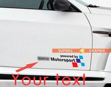 2 aangedreven door tekst Motorsport vinyl stickers stickers voor BMW M3 M5 M6 e36 e46 e92 e60 f10 f15 f16 f30 g05 g20
 2