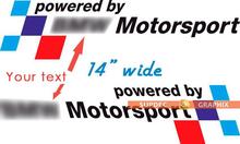 2 aangedreven door tekst Motorsport vinyl stickers stickers voor BMW M3 M5 M6 e36 e46 e92 e60 f10 f15 f16 f30 g05 g20
 3