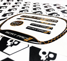 Set van Challenger SRT Scat Pack Honingraat Oranje Stuurwiel Scatpack TRIM RING embleem koepelvormige Sticker Decal Charger Dodge
 2