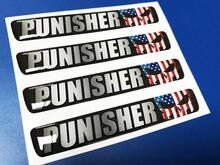 Eén stuurwiel Punisher Challenger Charger embleem koepelvormige sticker sticker
 2