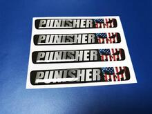 Eén stuurwiel Punisher Challenger Charger embleem koepelvormige sticker sticker
 3