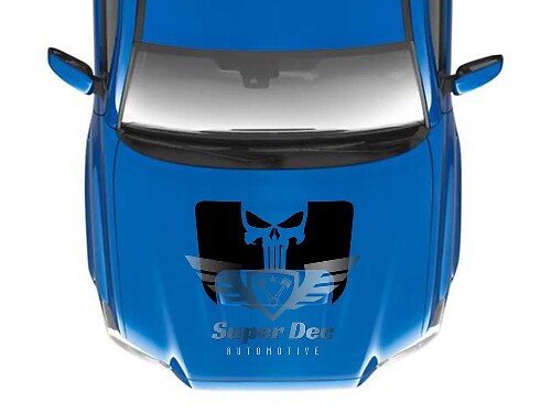 Punisher Skull Capuchon Vinyl Decal Sticker voor Toyota Tacoma 2016-2020