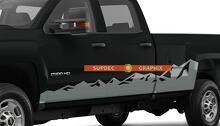 Chevrolet Silverado Zijdeur Rockerpaneel Bergsticker Sticker Crew Normale verlengde cabine
 2