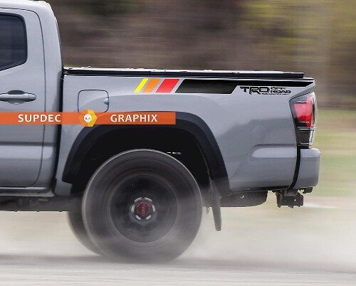 TRD Off Road-stijl zijkantstrepen vinylsticker set voor Toyota Tacoma 2016-20