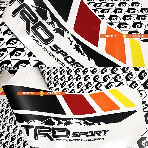 TRD Sportstijl Mountain Vintage Zijstrook Decal Kit voor Toyota Tacoma 2005-2020