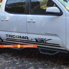 Mountains Rising Sun Zijkantstrip Vinyl Decal Kit voor Toyota Tacoma_2