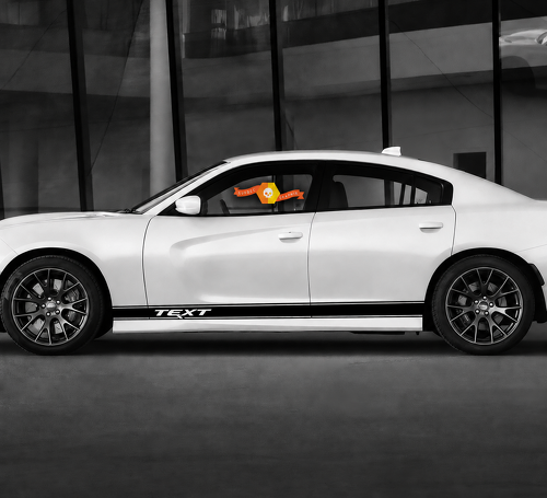 Daytona Hemi GT TEXT Stripe — Vinylsticker (dorpel) voor Dodge Charger 2011-2020