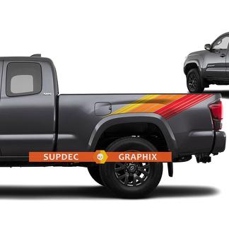 Toyota Tacoma Lines Vintage Retro Strepen Decal Sticker Grafische Side Bed Stripe Body Kit Voor Tacoma 3d Gen
