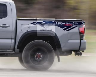TRD Trout Edition 4x4 PRO Sport Off Road Side Vinyl Stickers Sticker geschikt voor Tacoma 2013 - 2020 of Tundra 2013 - 2020
