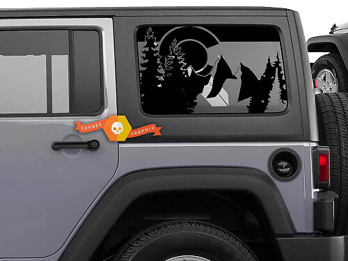 Colorado Vlag Berg Achterzijruit Vinyl Decal Sticker voor Jeep Wrangler