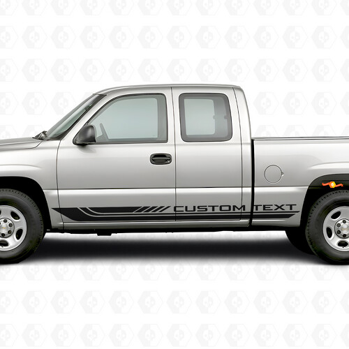 Aangepaste Tekstkader Deur- & Rocker Panel Vinyl Strepen voor Chevrolet Silverado 1500 GMT800 1999-2007